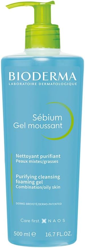Bioderma Sébium Gel Moussant - Gel De Limpeza Purificante Antioleosidade 500 Ml