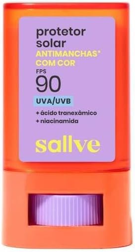 Sallve Protetor Solar Bastão Antimachas FPS 90 com Cor 4-15g