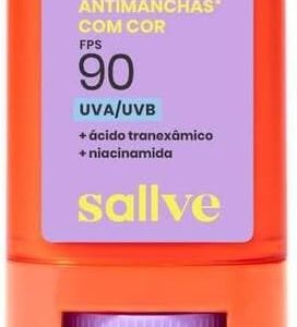 Sallve Protetor Solar Bastão Antimachas FPS 90 com Cor 2-15g