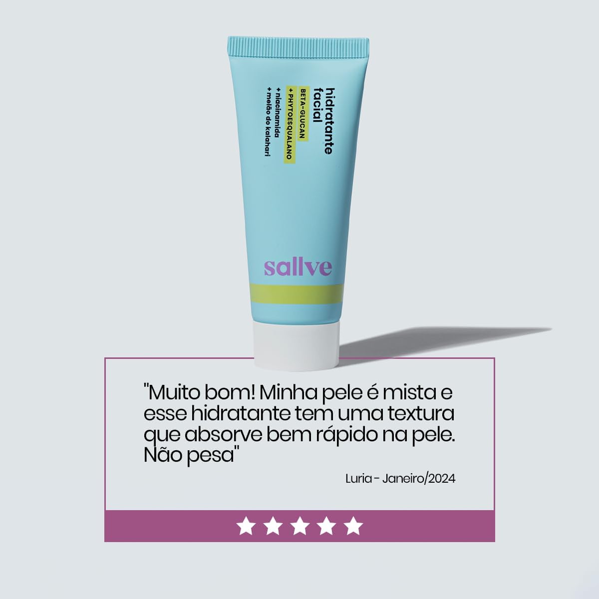 Sallve Hidratante Facial 40G - Beta-Glucan Phytoesqualano - Image 8