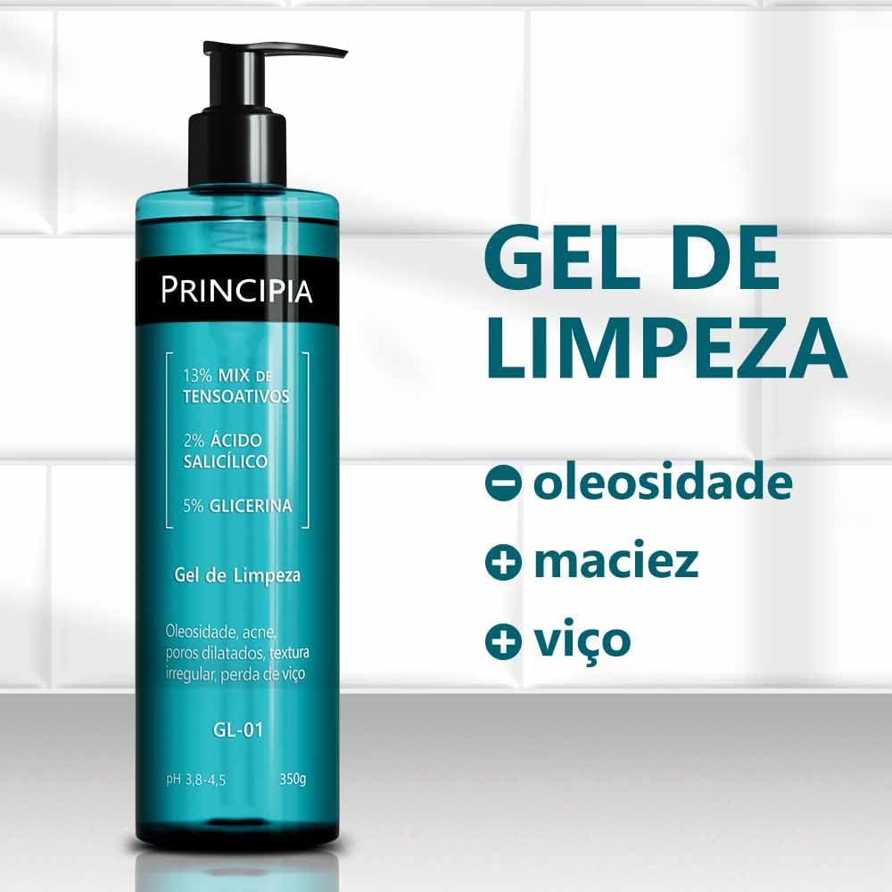 PRINCIPIA, Gel de Limpeza Facial 2% Ácido Salicílico + 5% Glicerina GL-01 com 350g - Image 3