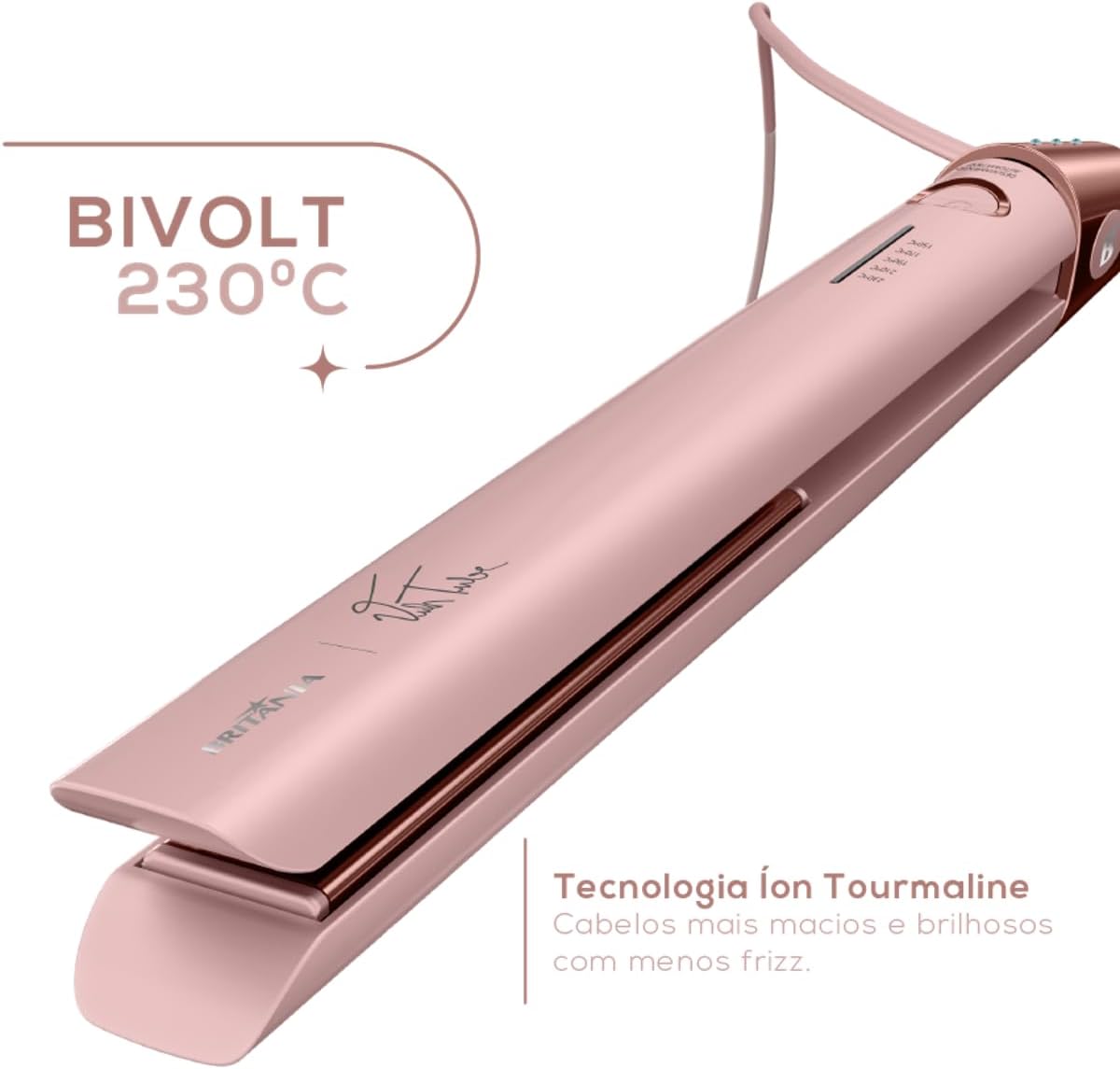 Prancha Britânia Viih Tube Bivolt 230°C Chapas em Titanium BPR04 - Image 15