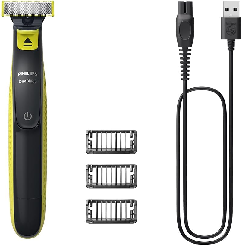 Aparador e raspador OneBlade com 3 pentes, à prova d’água, Bivolt - QP2724/10 Philips