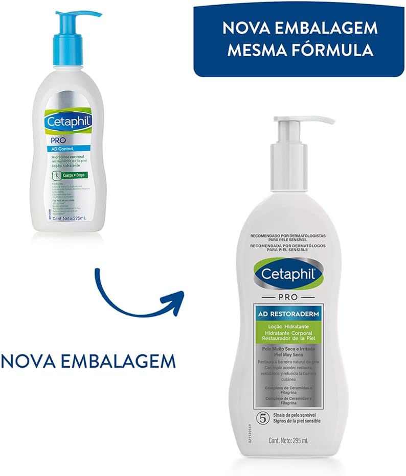 Cetaphil Pro AD Restoraderm Loção Hidratante Hipoalergênica 295ml - Image 2