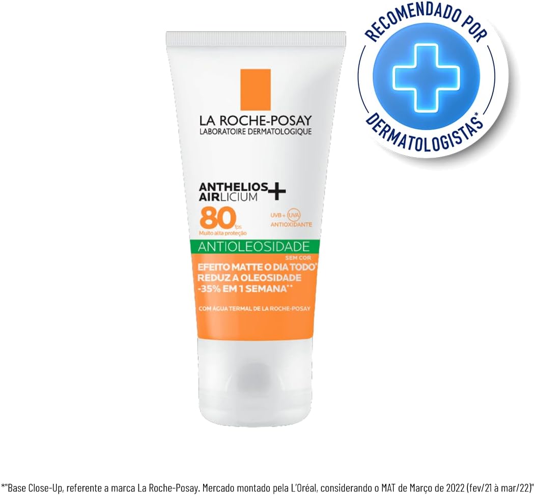 La Roche-Posay Anthelios Airlicium, Protetor Solar Facial Antioleosidade FPS80 40g - Image 2