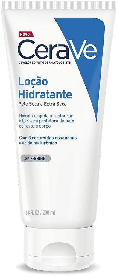 CeraVe, Loção Hidratante Corporal, com textura Fluida e Ácido Hialurônico 200g