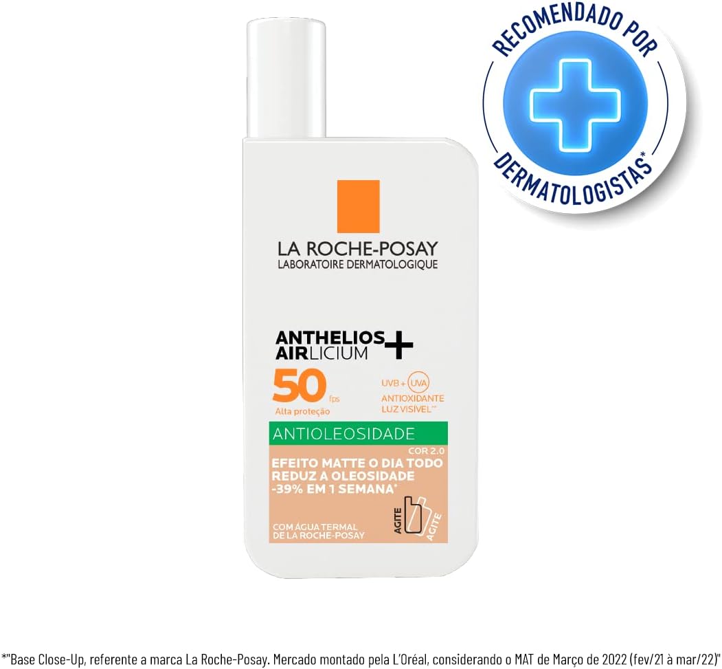 La Roche-Posay, Anthelios Airlicium, Protetor Solar Facial Antioleosidade com cor, 40g - Image 2