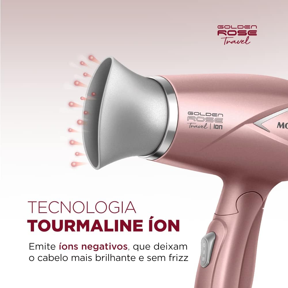 Secador de Cabelos Travel, Mondial, Golden Rose, 1200W, Bivolt - SC-47-GR - Image 2
