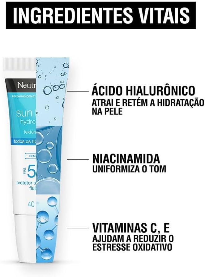 Protetor Solar Facial Neutrogena Sun Fresh Hydro Boost Sem Cor FPS 50 40mL - Image 9