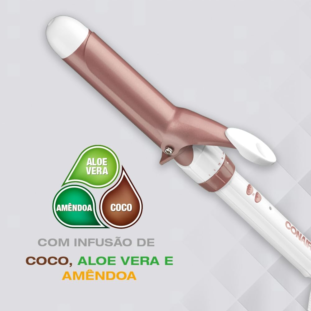 Modelador de Cachos Conair Double Ceramic 32mm Branco Bivolt - Image 4