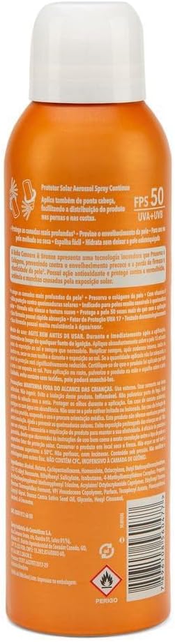 Cenoura e Bronze Protetor Solar Aerossol Cenoura E Bronze Fps50 200Ml - Image 5