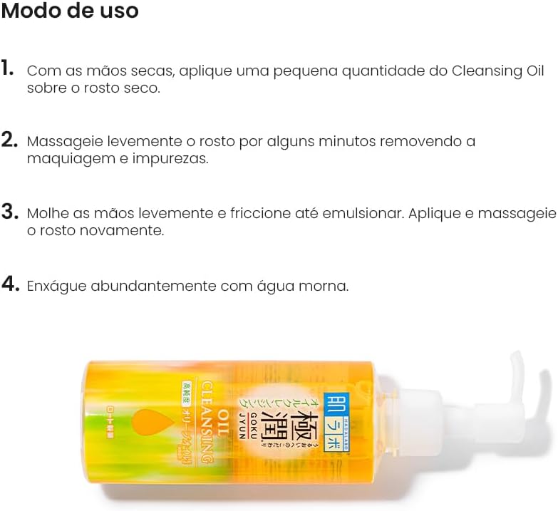 Gokujyun Oil Cleasing - Óleo Removedor de Maquiagem com Ácido Hialurônico 200ml, Hada Labo - Image 4