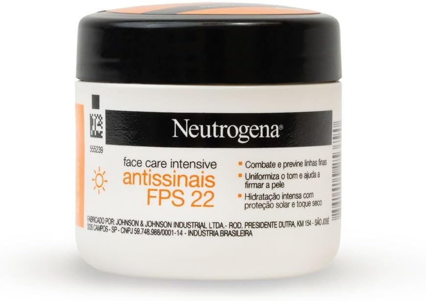 Neutrogena Hidratante Facial Antissinais Face Care Intensive FPS 22, 100g - Image 3