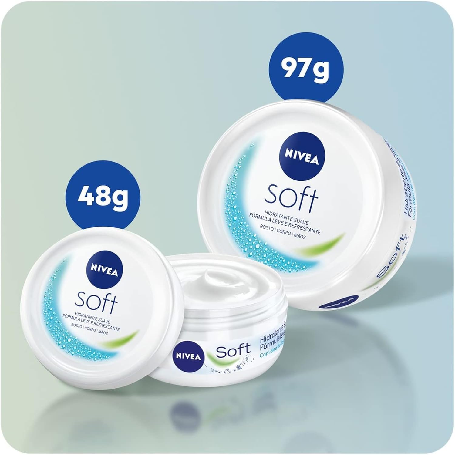 NIVEA Creme Soft 97g - Hidratação suave para rosto, mãos e corpo com fórmula leve e refrescante - Image 18