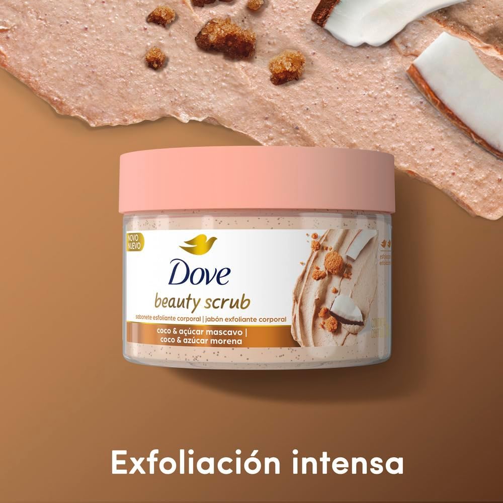 Dove Beauty Scrub Esfoliante Corporal de Coco e Açúcar Mascavo 280g - Image 6