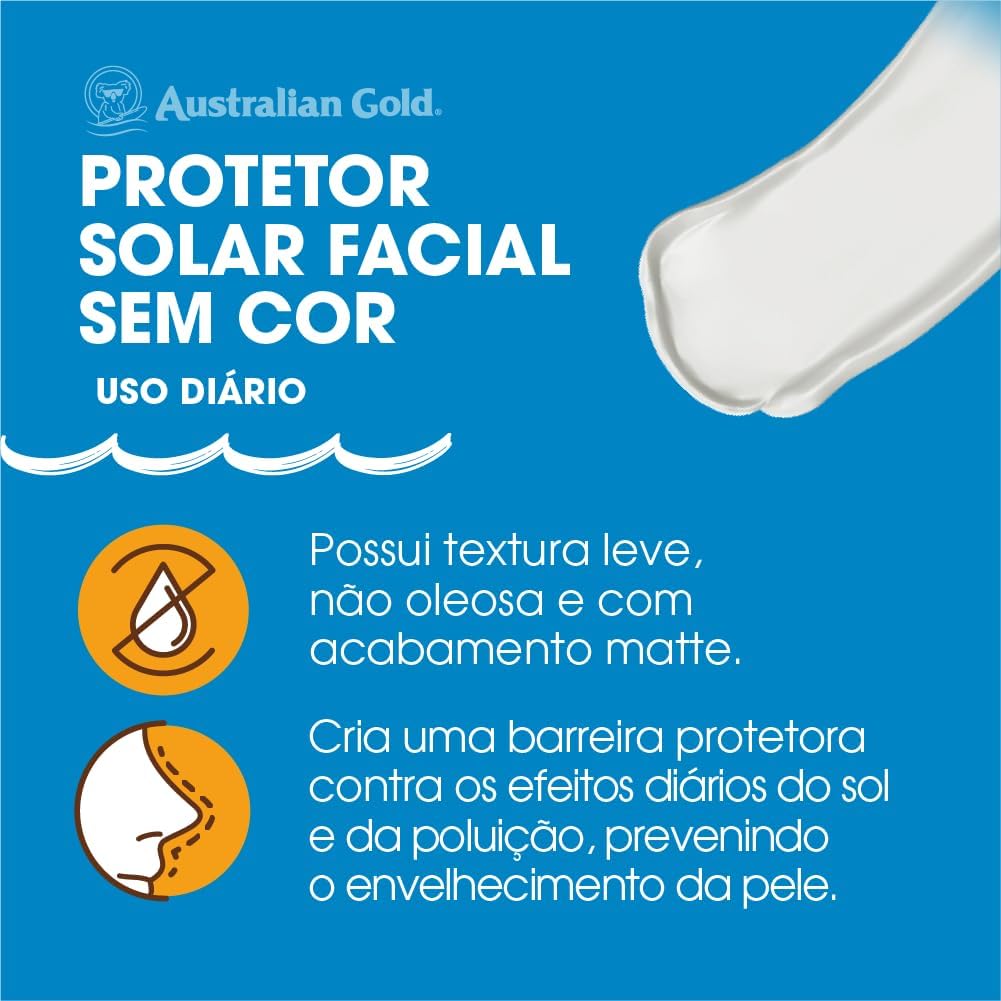 AUSTRALIAN GOLD PROTETOR SOLAR FACIAL GEL CREME FPS70 50G - Image 5