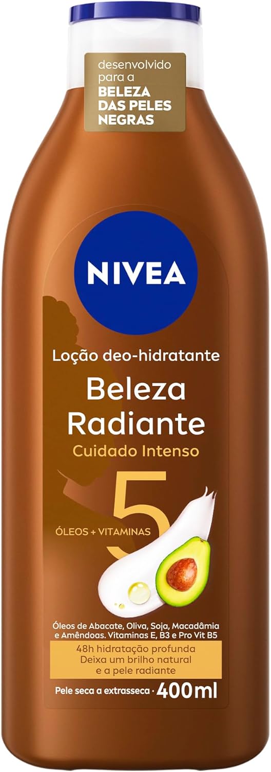 NIVEA Hidratante Desodorante Beleza Radiante Cuidado Intenso 400ml