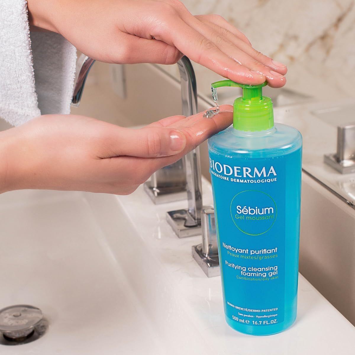 Bioderma Sébium Gel Moussant - Gel De Limpeza Purificante Antioleosidade 500 Ml - Image 3