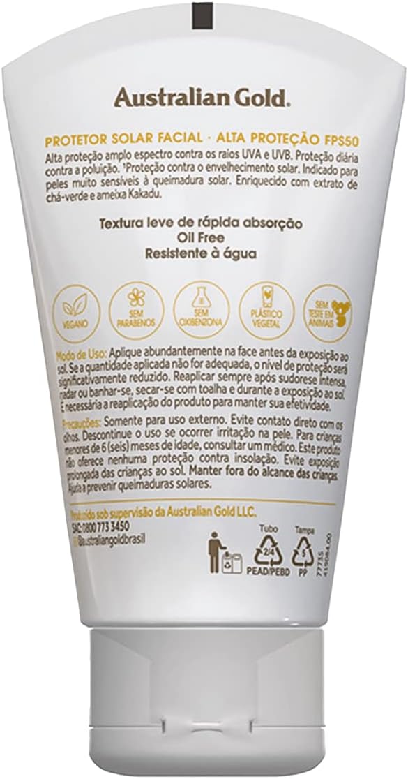 Australian Gold Protetor Solar Facial Gel Creme Fps 50 50Gr, Australian Gold - Image 2