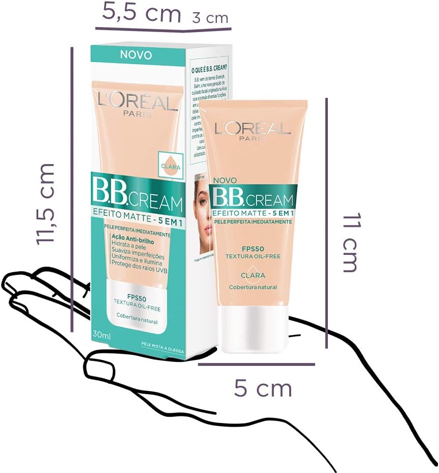 Base BB Cream L'Oréal Paris Efeito Matte FPS 50, 30ml - Image 5