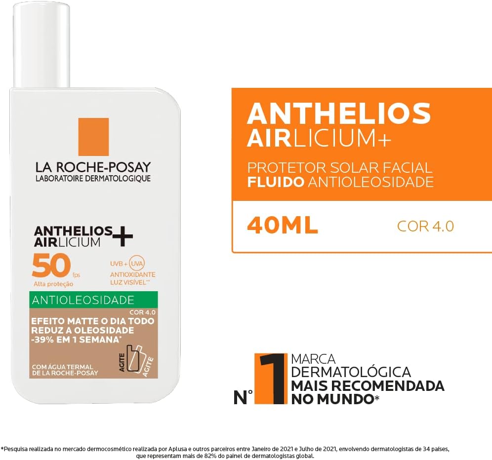 La Roche-Posay, Anthelios Airlicium, Protetor Solar Facial Antioleosidade com cor, 40g - Image 12