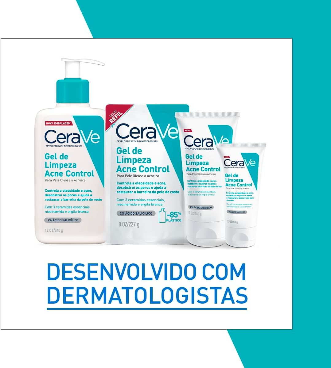 Cerave, Gel de Limpeza Acne Control com Niacinamida e Ácido Salicílico, 340g - Image 9