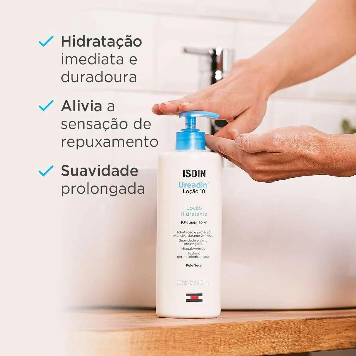 Kit Loção Hidratante Corporal Isdin Ureadin 10% Ureia 400ml - Image 4