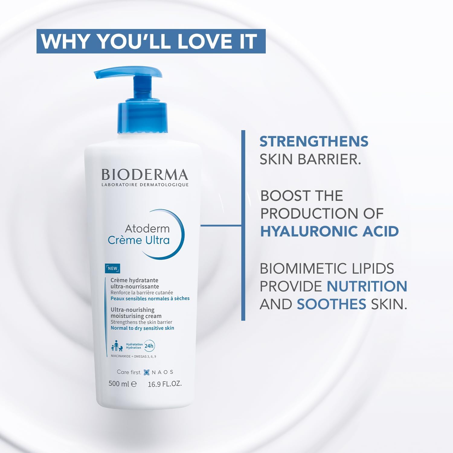 BIODERMA Atoderm Creme Ultra 500ml - Image 3