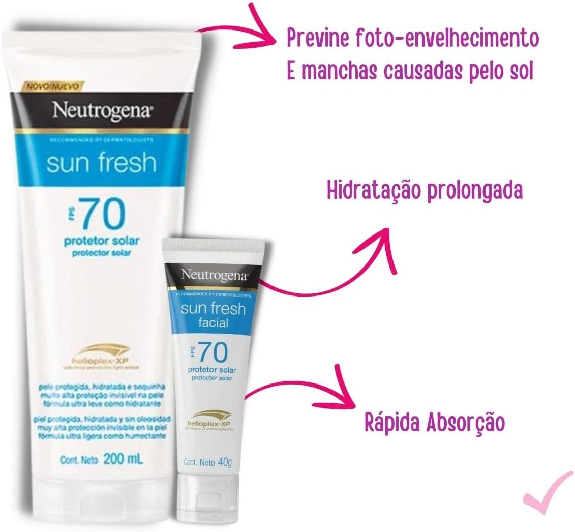 Neutrogena Promopack Corporal Fps70 200ml E Neutrogena Sun Fresh Facial Fps70 40g - Image 4
