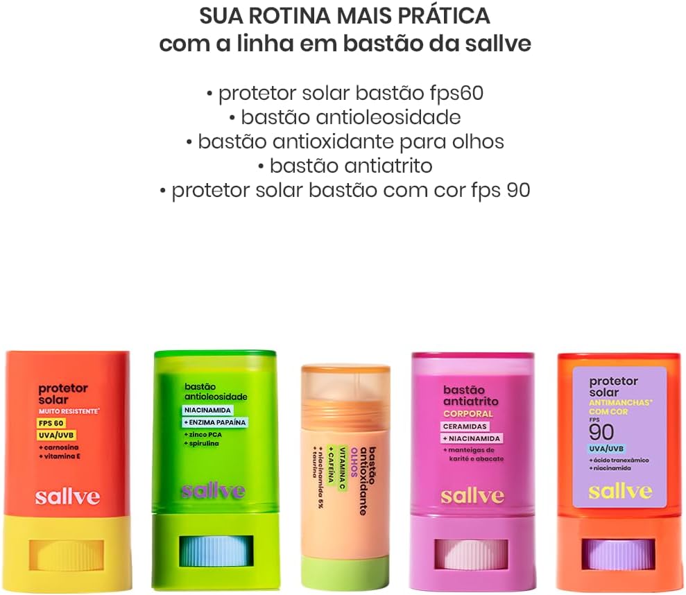 Sallve Protetor Solar Bastão Antimachas FPS 90 com Cor 4-15g - Image 8