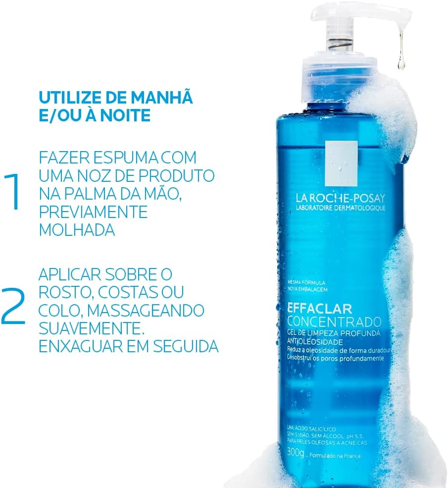 La Roche-Posay Effaclar Gel de Limpeza Facial Antiacne Concentrado com Ácido Salicílico, Zinco e LHA, 300ml - Image 8