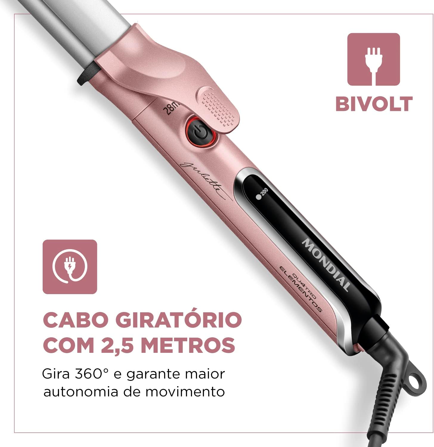 Escova Modeladora, Mondial, Golden Rose, 70W, Bivolt - MC-JU-01 - Image 8