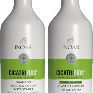 Inoar, Kit CicatriFios Plástica Capilar – Shampoo e Condicionador 2x1L