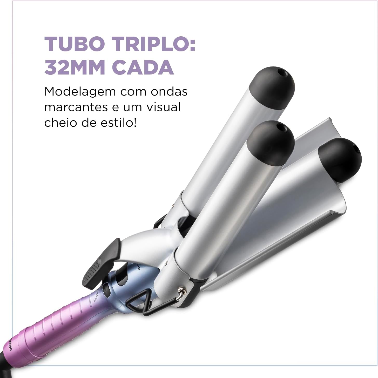 Modelador de Cachos Triondas By Juliette, Mondial, Azul/Rosa, 180W, Bivolt - MCT-JU-03 - Image 5