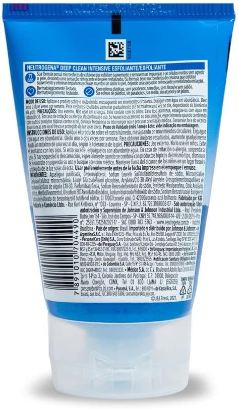 Neutrogena Gel Esfoliante Facial Deep Clean Intensive,100g - Image 3