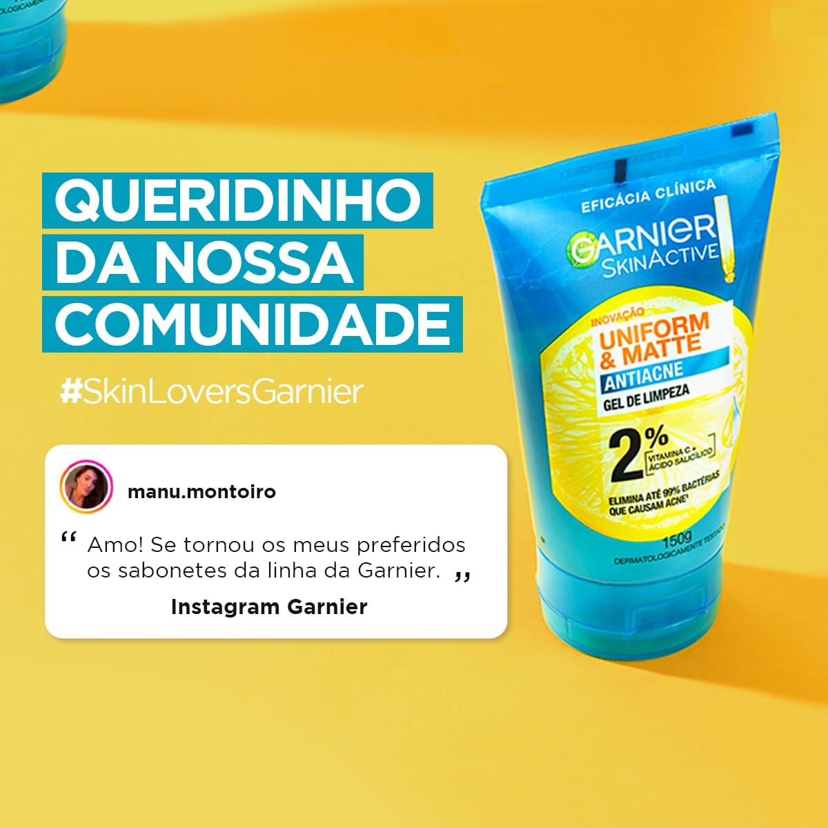 Garnier Uniform & Matte, Gel de Limpeza Facial com Ácido Salicílico e Vitamina C, 150g - Image 7