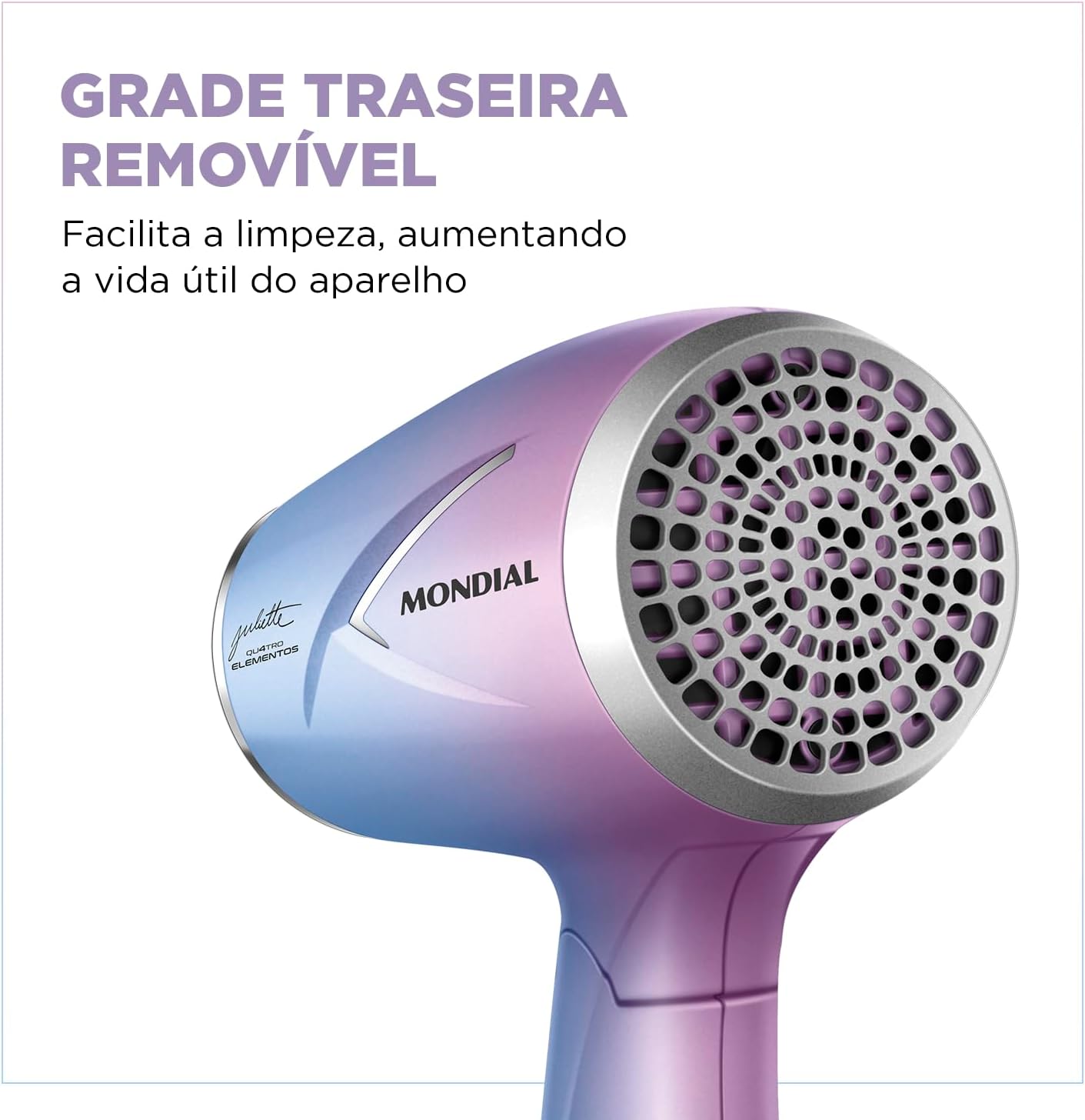 Secador de Cabelo By Juliette, Mondial, Azul/Rosa, 1200W, Bivolt - SCT-JU-03 - Image 8