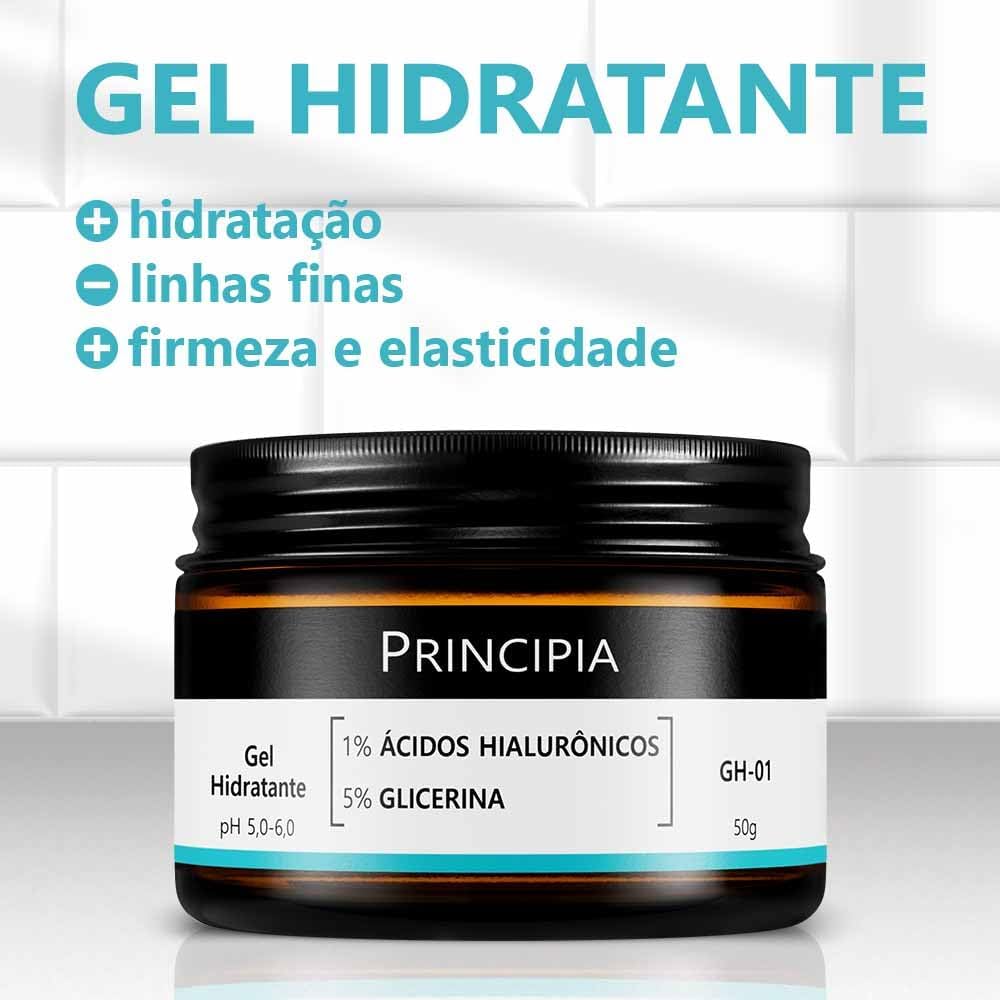 PRINCIPIA, Gel Hidratante Facial 1% Ácidos Hialurônicos + 5% Glicerina GH-01 com 50g - Image 5