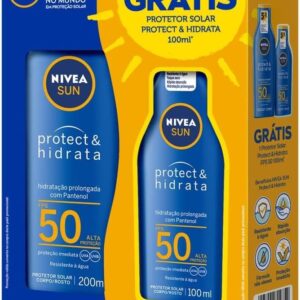 NIVEA Kit SUN Protetor Solar Protect & Hidrata FPS50 200ml + Protetor Solar Protect & Hidrata FPS50 100ml