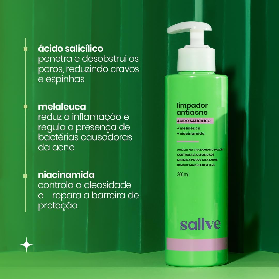 Limpador Facial Antiacne Sallve 300ml - Image 3