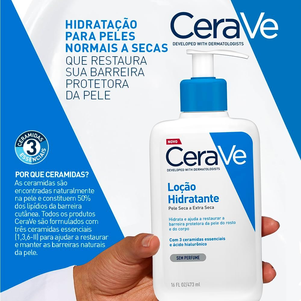 CeraVe, Loção Hidratante Corporal, com textura Fluida e Ácido Hialurônico 473g - Image 30