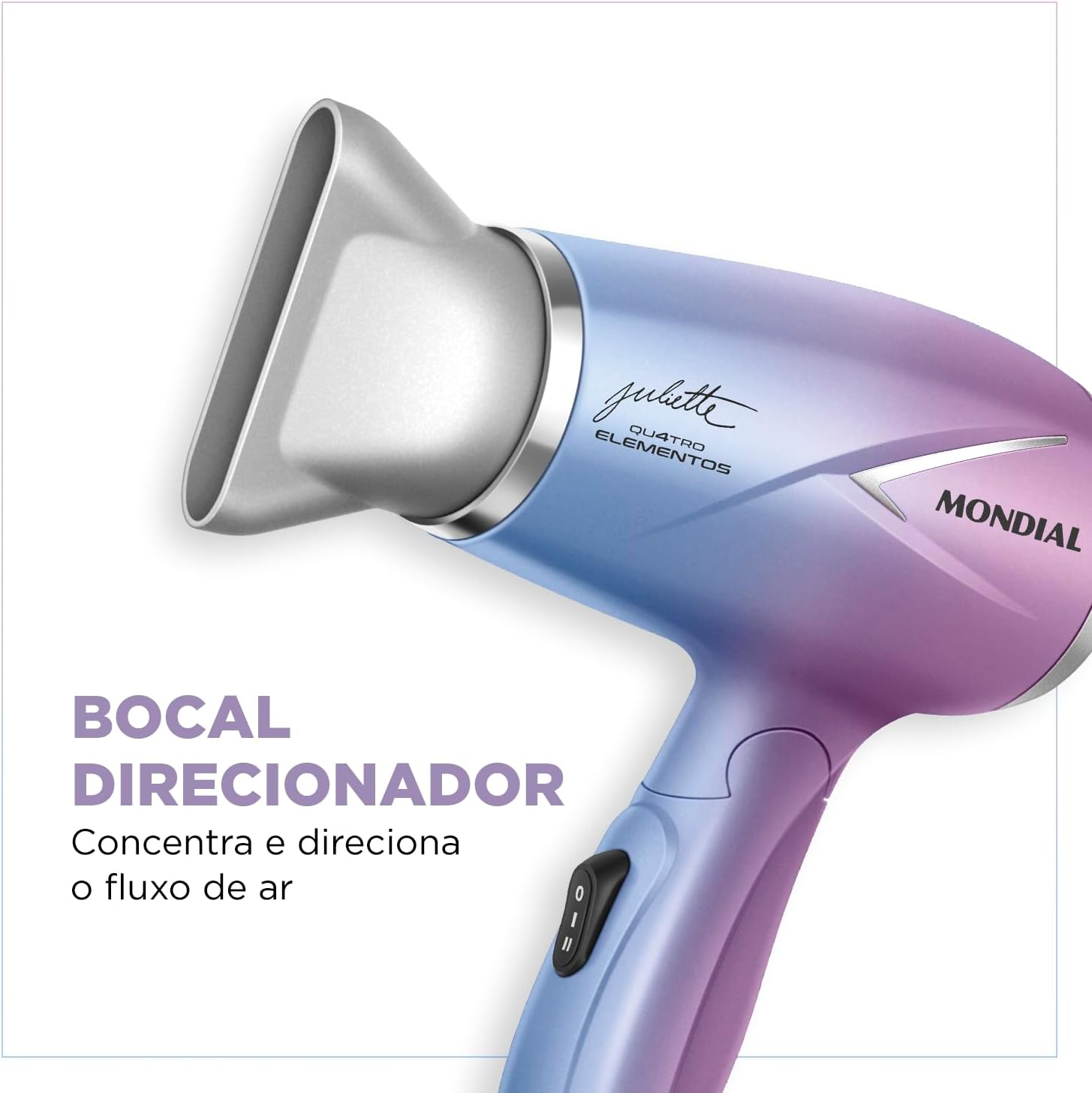 Secador de Cabelo By Juliette, Mondial, Azul/Rosa, 1200W, Bivolt - SCT-JU-03 - Image 7