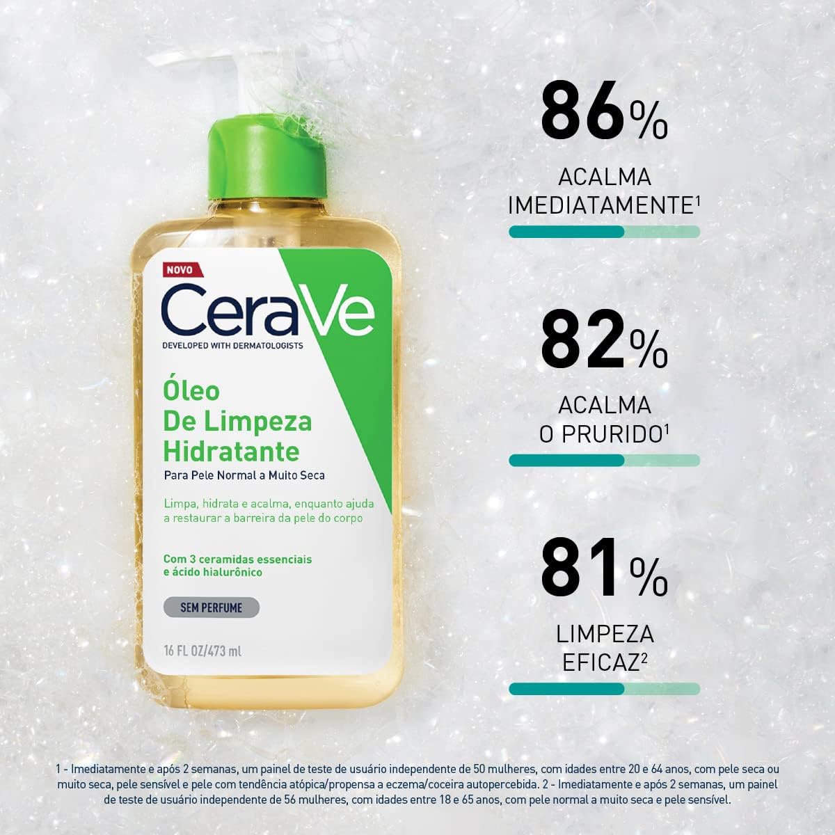 CeraVe, Óleo de Limpeza Hidratante, com triglicerídeo e esqualeno 236ml - Image 5