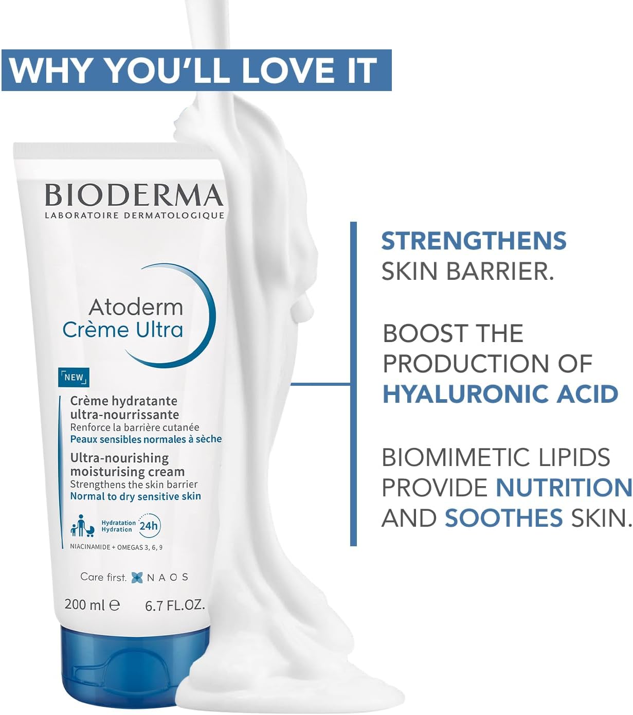 Atoderm Creme Hidratante Intensivo Para Peles Secas e Muito Secas, Bioderma, 200 Ml - Image 3