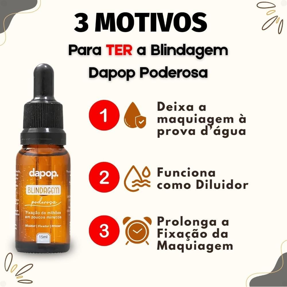 Fixador de Maquiagem Blindagem Poderosa Dapop 15ml - Image 4