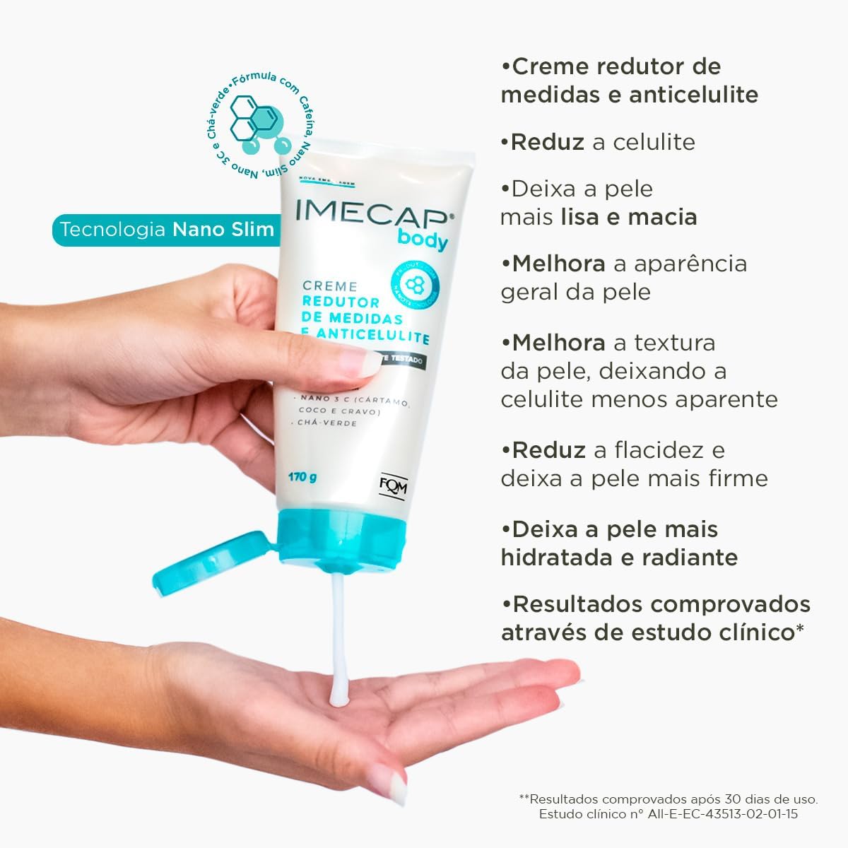 Imecap® Body 170g – Creme Redutor de Medidas e Anticelulite com Nanotecnologia - Image 3