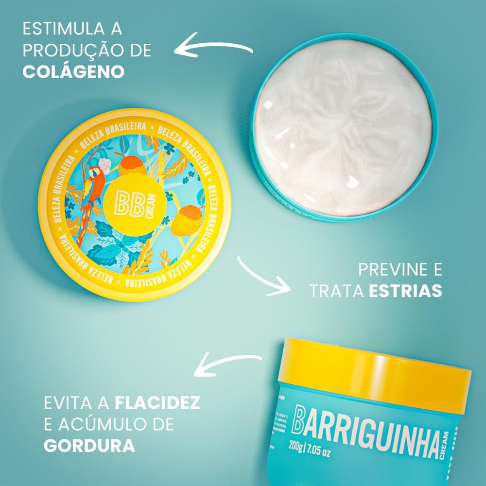 Beleza Brasileira Barriguinha Cream Creme Firmador e Redutor de Medidas, Celulites e Flacidez. - Image 4