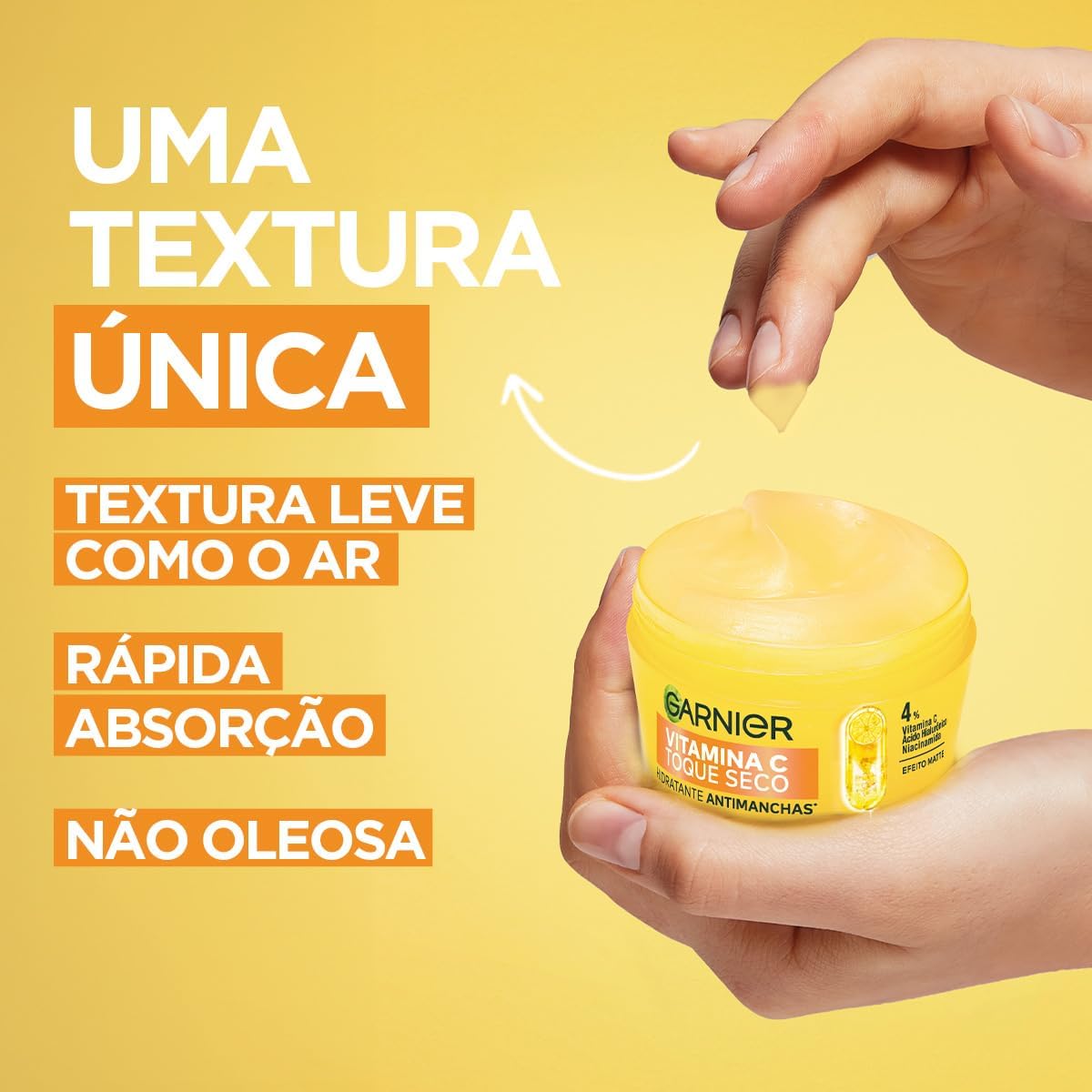 Gel Creme Hidratante Facial Antimanchas Toque Seco, com Vitamina C, Niacinamida e Ácido Hialurônico 85g - Image 4
