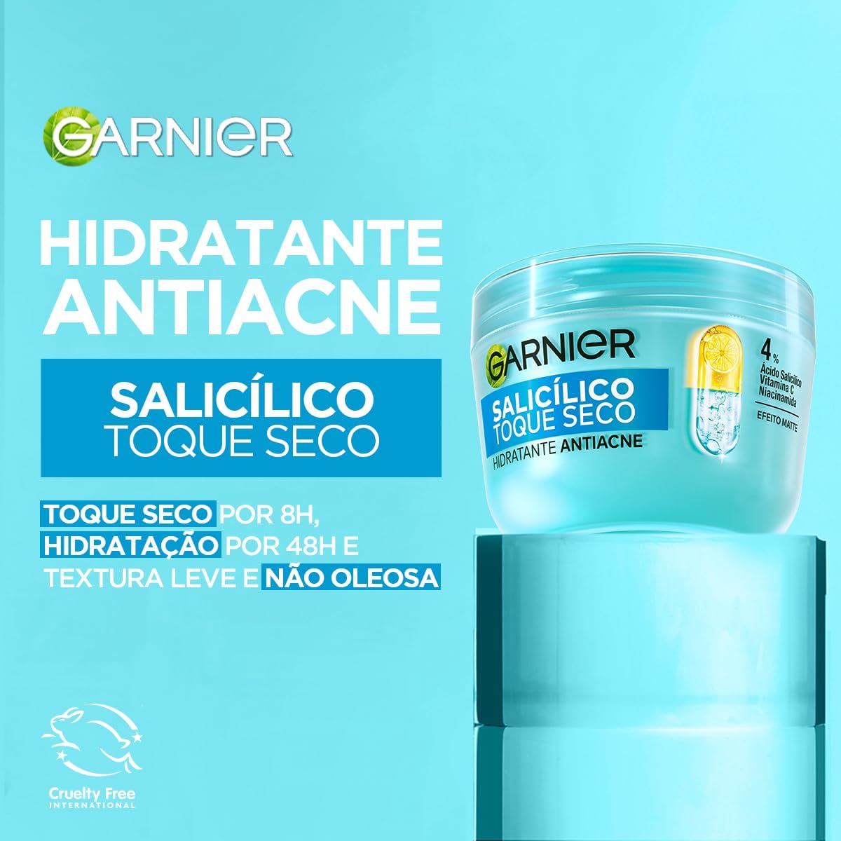 Garnier Hidratante Facial Antiacne Toque Seco com Ácido Salicílico 85g - Image 4