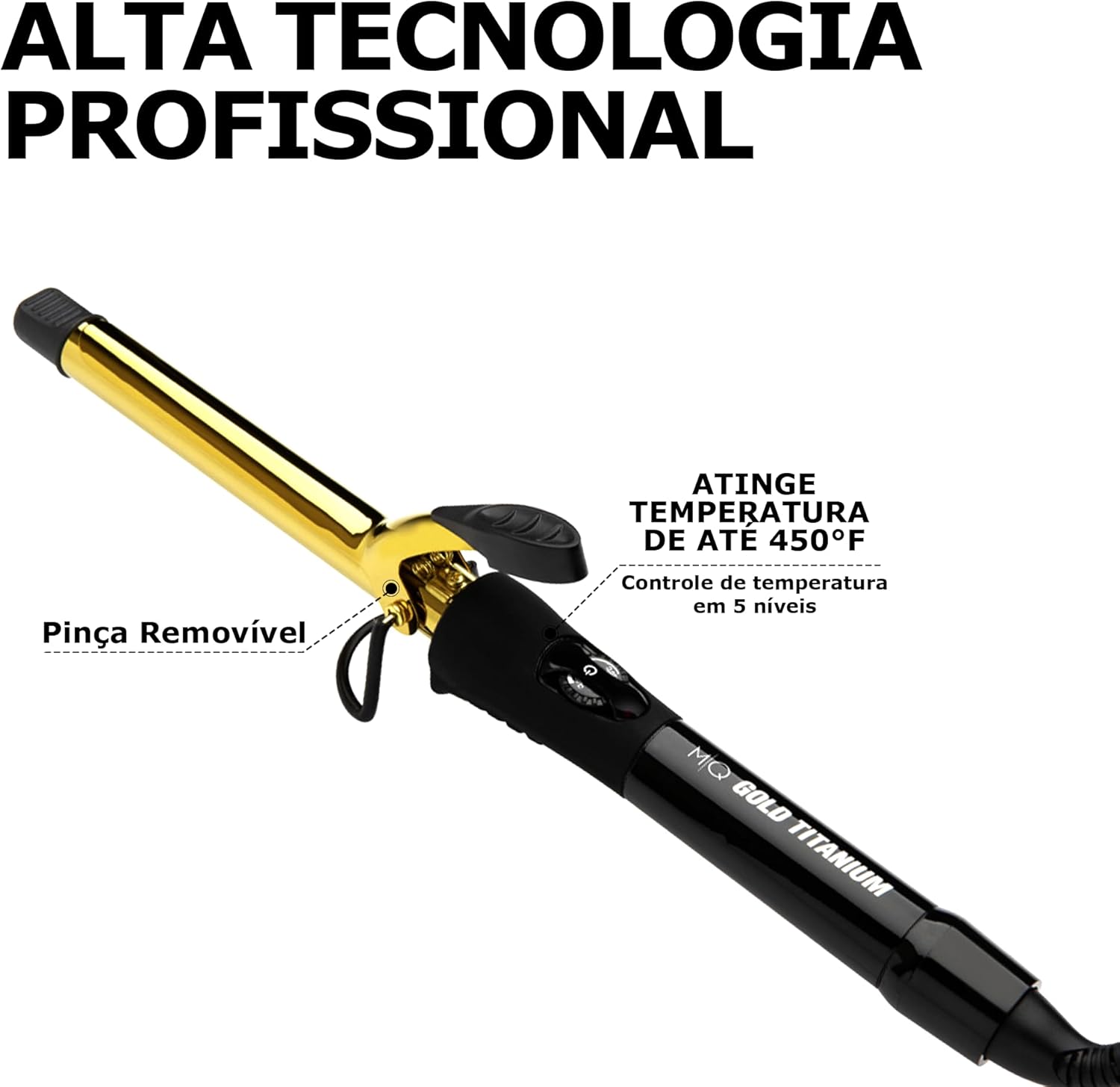 MQ Professional - Modelador de Cachos Profissional Gold Titanium - 32mm - Bivolt - Image 4